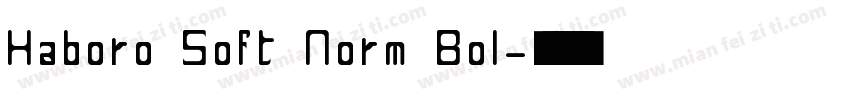 Haboro Soft Norm Bol字体转换